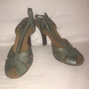 Carlos Santana Leather Strappy Heels